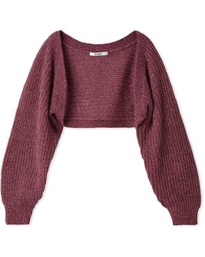 SNIDEL Low Gauge Cropped Cardigan - Purple