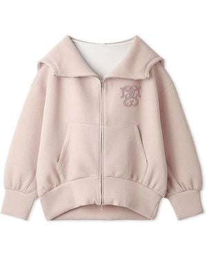 SNIDEL Oversized Volume Logo Hoodie - Pink