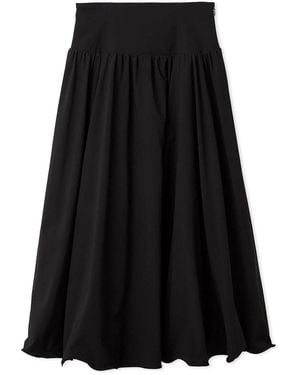 SNIDEL Volume Taffeta Long Skirt - Black