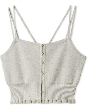SNIDEL Ornament Hook Bustier - Gray