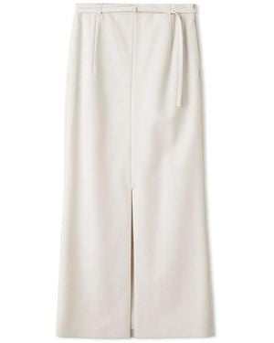SNIDEL Sustainable High-Waisted Maxi Pencil Slit Skirt - White