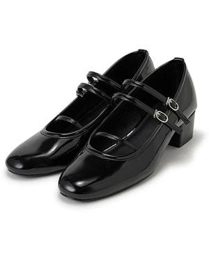 SNIDEL Strap Ballet Shoes - Black
