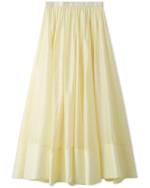 SNIDEL Gathered Volume Flare Skirt - Yellow