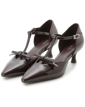 SNIDEL Classic T-Strap Mary Jane Heels - Black