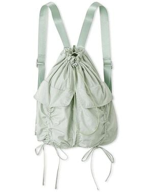 SNIDEL Lightweight Ruched Nylon Backpack - Green