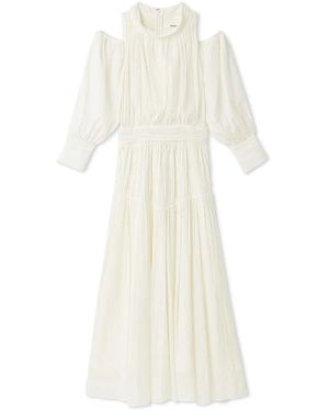 SNIDEL Cold Shoulder Long Dress - White