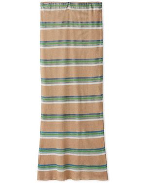 SNIDEL Casual Sheer Knit Maxi Pencil Skirt - Brown