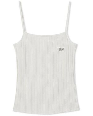 SNIDEL Lacoste Camisole Knit Pullover - White
