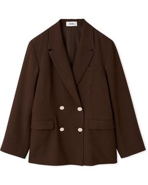 SNIDEL Sustainable Metal Button Tailored Jacket - Brown