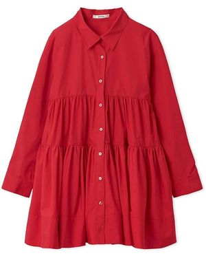SNIDEL Tiered Mini Shirt Dress