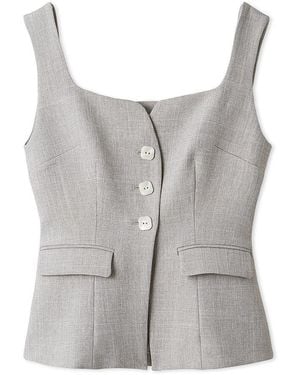 SNIDEL Trendy Buttoned Vest - Gray
