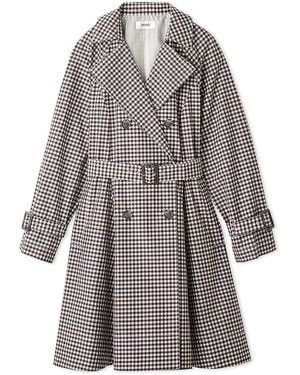 SNIDEL Flared Mid-Length Trench Coat - Gray