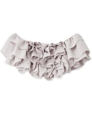 SNIDEL Off-Shoulder Volume Ruffle Blouse - White