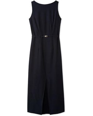 SNIDEL Sustainable Belted I-Line Dress - Blue