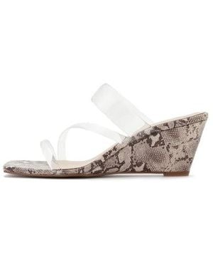 SNIDEL Clear Vinyl Multi Strap Wedge Mule - Multicolor