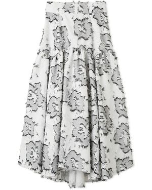 SNIDEL Jacquard Tail Skirt - White