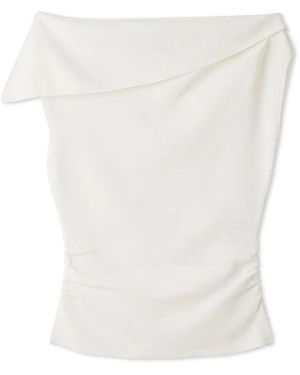 SNIDEL Asymmetrical Knit Pullover - White