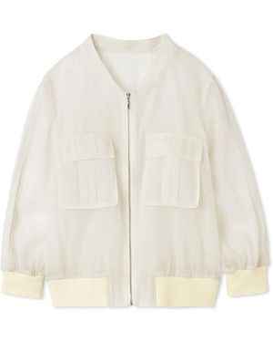 SNIDEL Sheer Blouson Jacket - White