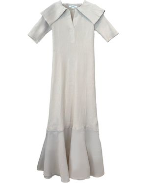SNIDEL Ribbed Knit Flare Dress - White