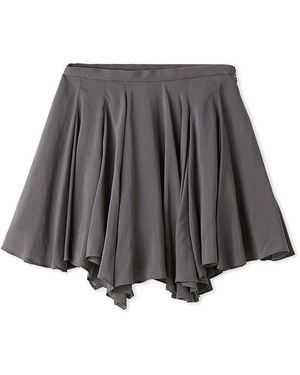 SNIDEL Sustainable Sheer Irregular Hem Skort - Gray