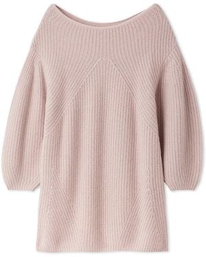 SNIDEL Raccoon Mini Knit Dress - Pink