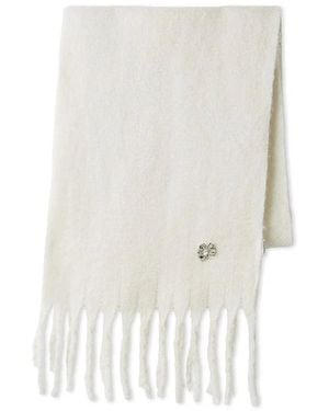 SNIDEL Scarf With Brooch - White