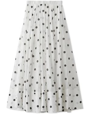 SNIDEL Gathered Volume Flare Skirt - Gray