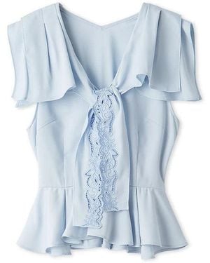 SNIDEL Sailor Collar Blouse - Blue