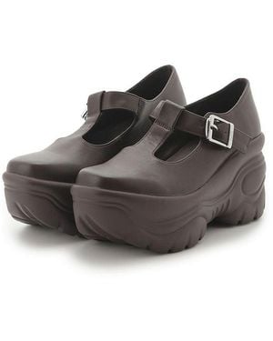 SNIDEL Chunky Platform Mary Jane Shoes - Black