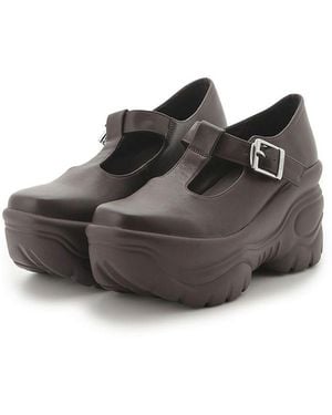 SNIDEL Chunky Platform Mary Jane Shoes - Black