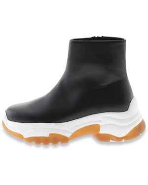 SNIDEL Zip Up Sneaker Soles High Top Ankle Boots - Black