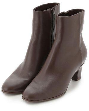 SNIDEL Classic Leather Ankle Boots - Brown