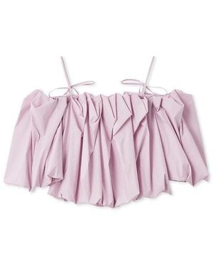 SNIDEL Off-Shoulder Balloon Sleeve Blouse - Pink