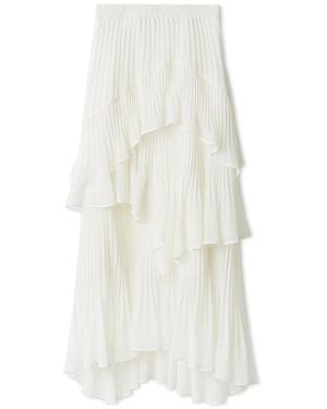 SNIDEL Sustainable Pleated Tiered Skirt - White