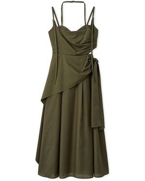 SNIDEL Switching Cami Dress - Green