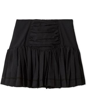 SNIDEL Cotton-Like Frill Short Skirt - Black