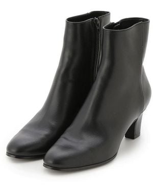 SNIDEL Classic Leather Ankle Boots - Black