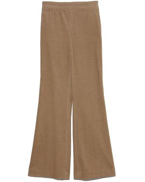SNIDEL High Waisted Flared Corduroy Pants - Natural