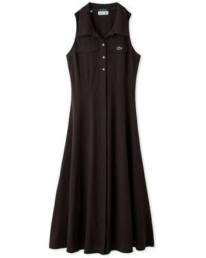 SNIDEL Lacoste Sleeveless Polo Dress - Black