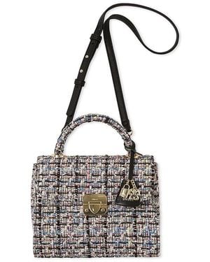 SNIDEL Tweed One-Handle Bag - White