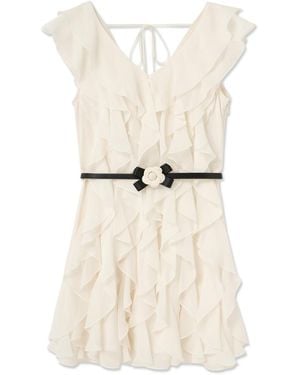 SNIDEL Daisy Flare Mini Dress - White