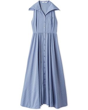 SNIDEL Sleeveless Shirt Dress - Blue