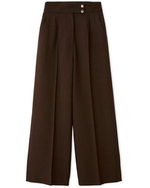 SNIDEL Sustainable High Waist Wide Pants - Brown