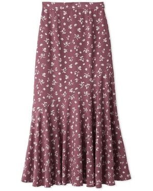 SNIDEL Sustainable Fruit Print Mermaid Skirt - Purple
