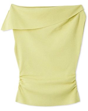 SNIDEL Asymmetrical Knit Pullover - Yellow