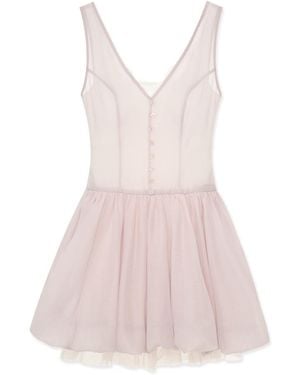 SNIDEL Airy Sheer Tunic Dress - Pink