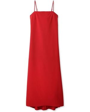 SNIDEL Backplane Long Elegant Dress - Red