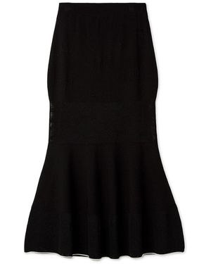 SNIDEL Ribbon Jacquard Knit Skirt - Black