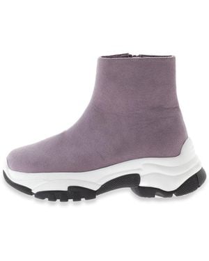 SNIDEL Zip Up Sneaker Soles High Top Ankle Boots - Purple