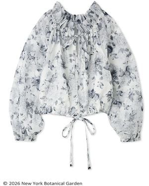 SNIDEL Nybg 2-Way Gathered Blouse - White